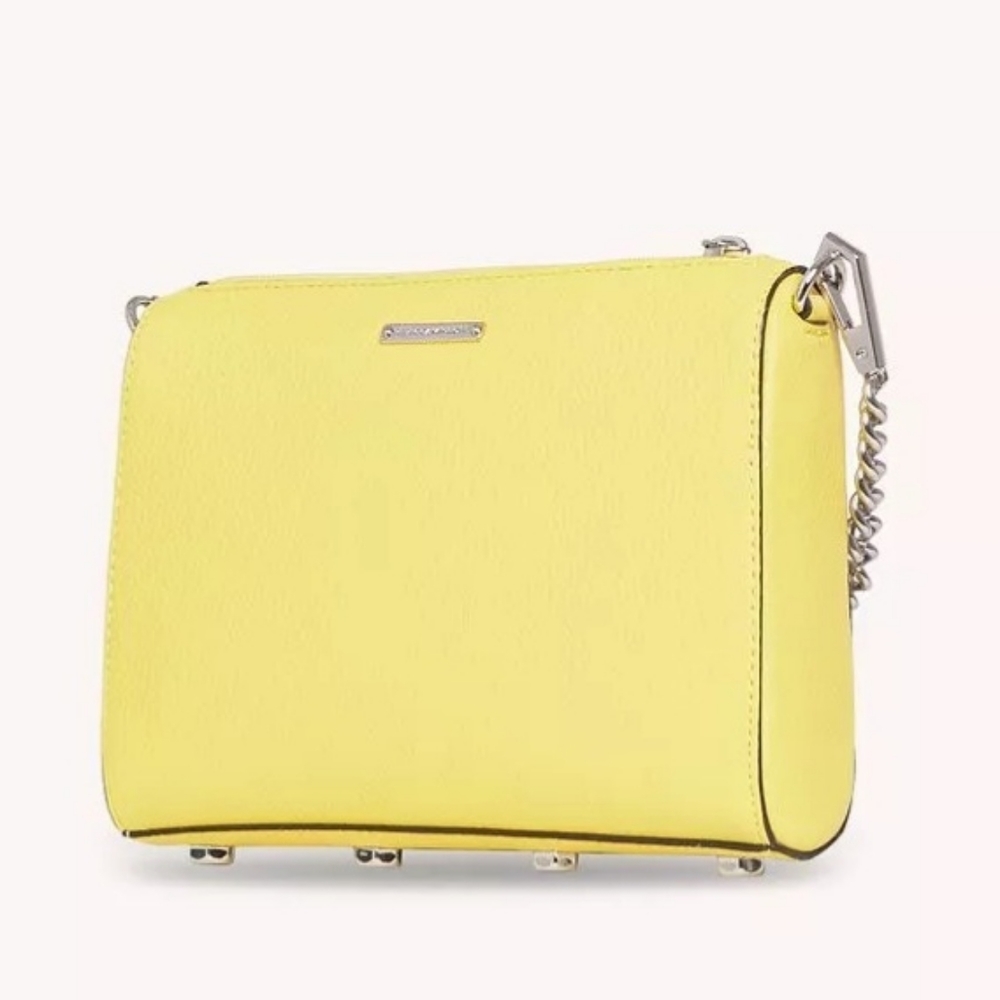 Rebecca Minkoff Mini 5 Zip Crossbody Hangbag Capri Yellow NWT $198 - Picture 2 of 13